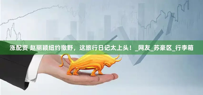 涨配资 赵丽颖纽约撒野，这旅行日记太上头！_网友_苏豪区_行李箱